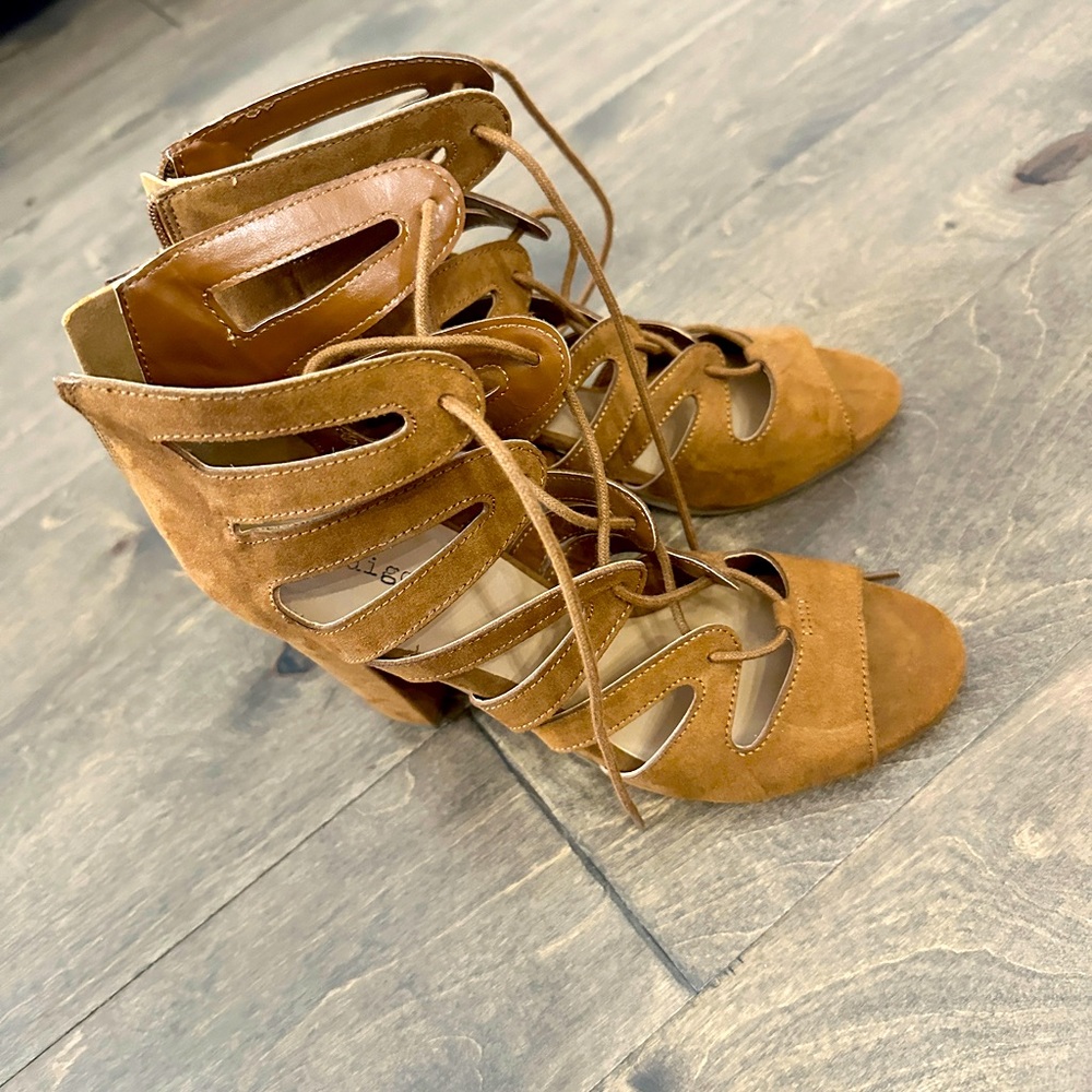 Never Worn. Lace Up Suede shoes. Size 7
